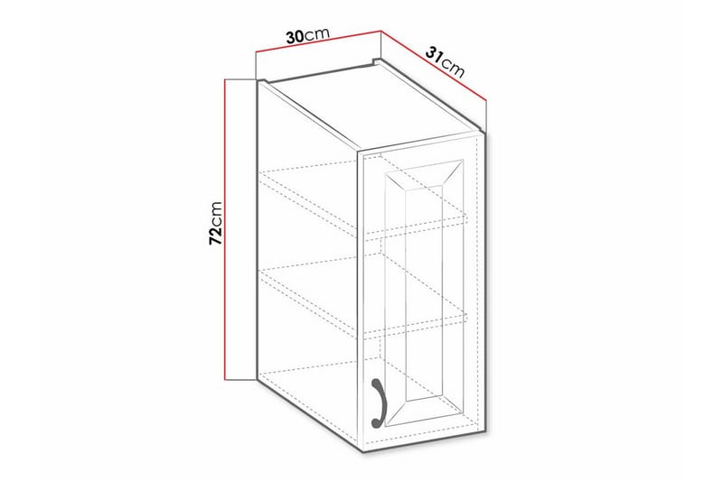 Templemore Køkkenskab 30 cm - Hvid - Hus & renovering - Køkken & bad - Køkken & bryggers - Køkkenindretning - Køkkenskab