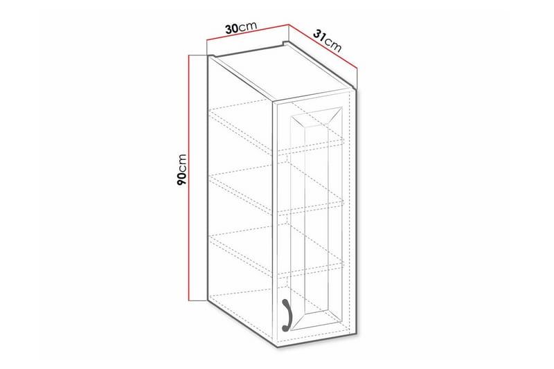 Templemore Køkkenskab 30 cm - Hvid - Hus & renovering - Køkken & bad - Køkken & bryggers - Køkkenindretning - Køkkenskab