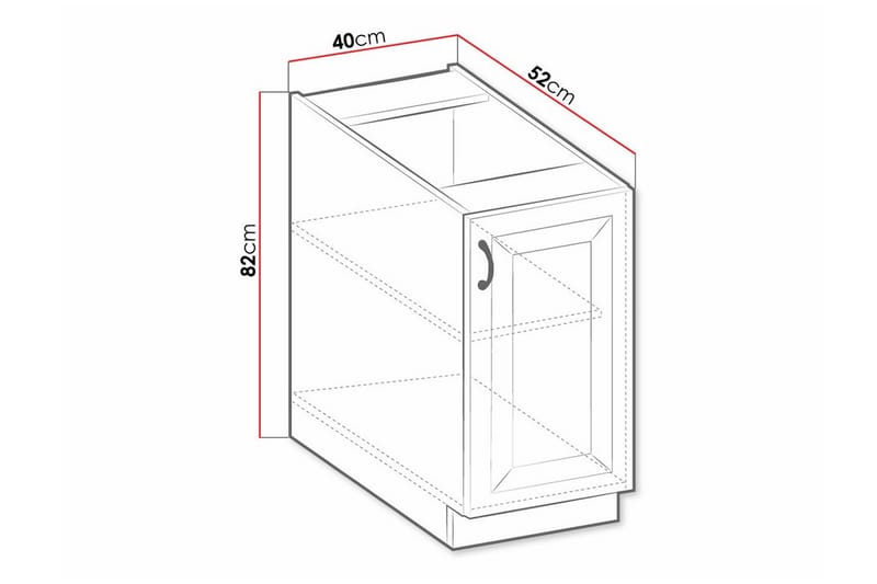 Templemore Køkkenskab 40 cm - Hvid - Hus & renovering - Køkken & bad - Køkken & bryggers - Køkkenindretning - Køkkenskab