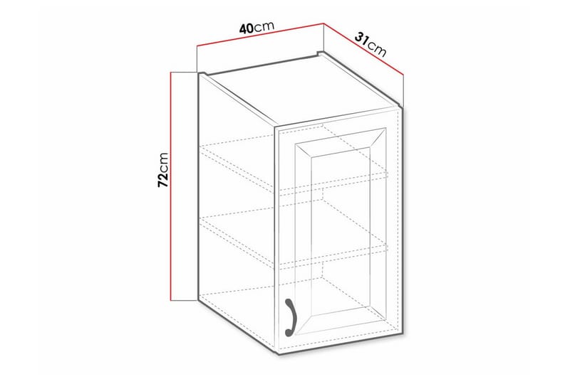 Templemore Køkkenskab 40 cm - Hvid - Hus & renovering - Køkken & bad - Køkken & bryggers - Køkkenindretning - Køkkenskab