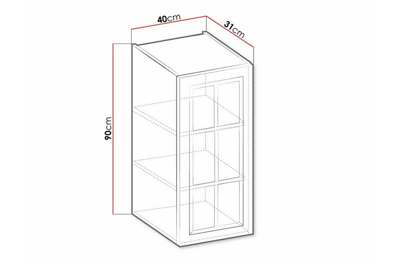 Templemore Køkkenskab 40 cm - Hvid - Hus & renovering - Køkken & bad - Køkken & bryggers - Køkkenindretning - Køkkenskab