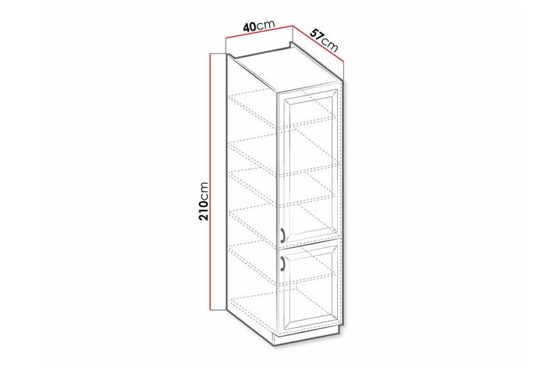 Templemore Køkkenskab 40 cm - Sort/træ - Hus & renovering - Køkken & bad - Køkken & bryggers - Køkkenindretning - Køkkenskab