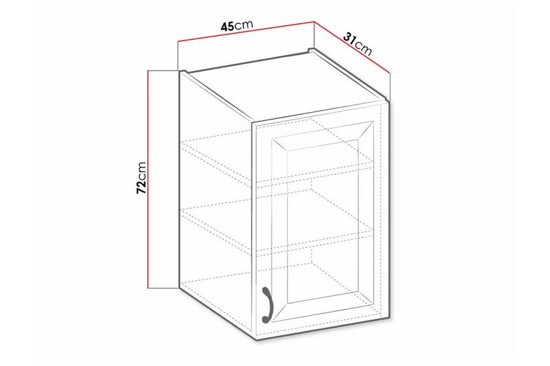 Templemore Køkkenskab 45 cm - Beige/Træ/Brun - Hus & renovering - Køkken & bad - Køkken & bryggers - Køkkenindretning - Køkkenskab