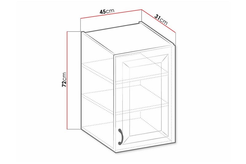 Templemore Køkkenskab 45 cm - Hvid - Hus & renovering - Køkken & bad - Køkken & bryggers - Køkkenindretning - Køkkenskab