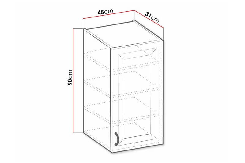 Templemore Køkkenskab 45 cm - Hvid - Hus & renovering - Køkken & bad - Køkken & bryggers - Køkkenindretning - Køkkenskab