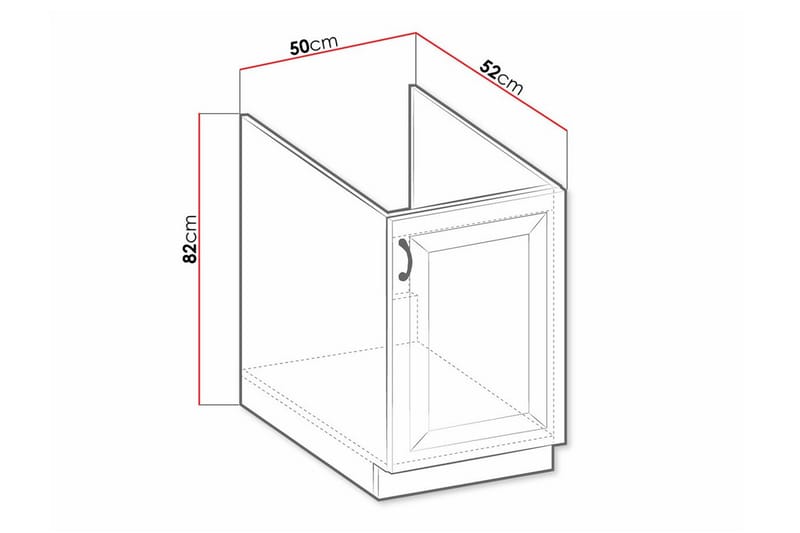 Templemore Køkkenskab 50 cm - Brun/Træ - Hus & renovering - Køkken & bad - Køkken & bryggers - Køkkenindretning - Køkkenskab