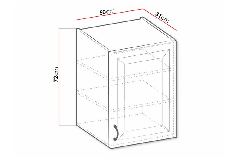 Templemore Køkkenskab 50 cm - Hvid - Hus & renovering - Køkken & bad - Køkken & bryggers - Køkkenindretning - Køkkenskab