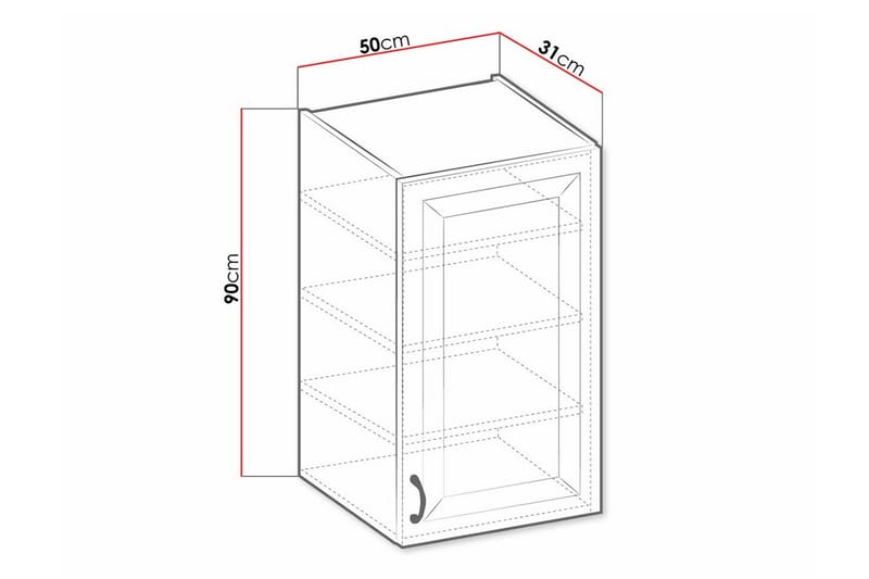 Templemore Køkkenskab 50 cm - Mørkt Træ/Brun - Hus & renovering - Køkken & bad - Køkken & bryggers - Køkkenindretning - Køkkenskab