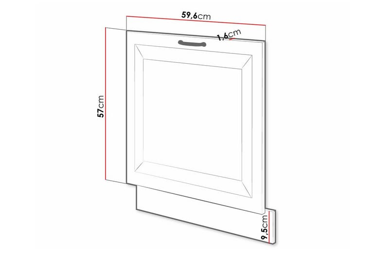 Templemore Køkkenskab 59,6 cm - Hvid - Hus & renovering - Køkken & bad - Køkken & bryggers - Køkkenindretning - Køkkenskab