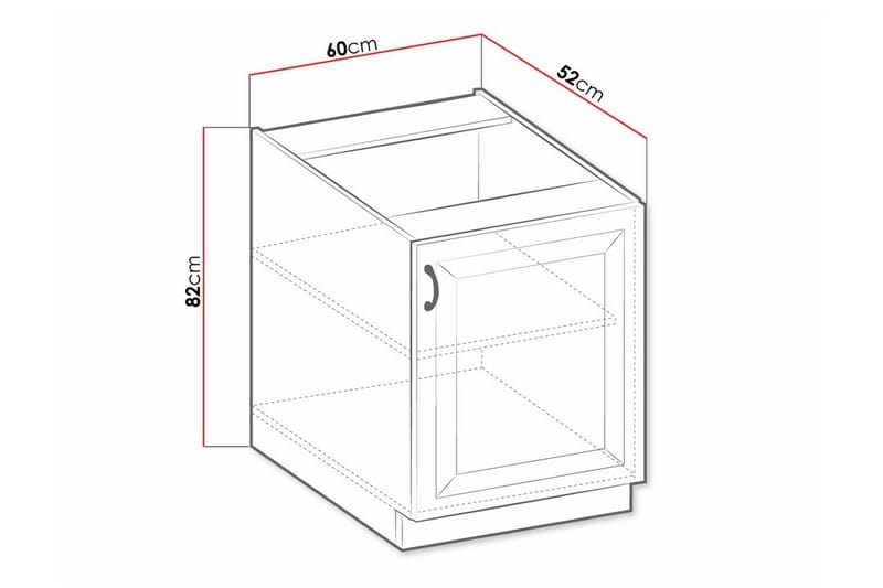 Templemore Køkkenskab 60 cm - Hvid - Hus & renovering - Køkken & bad - Køkken & bryggers - Køkkenindretning - Køkkenskab