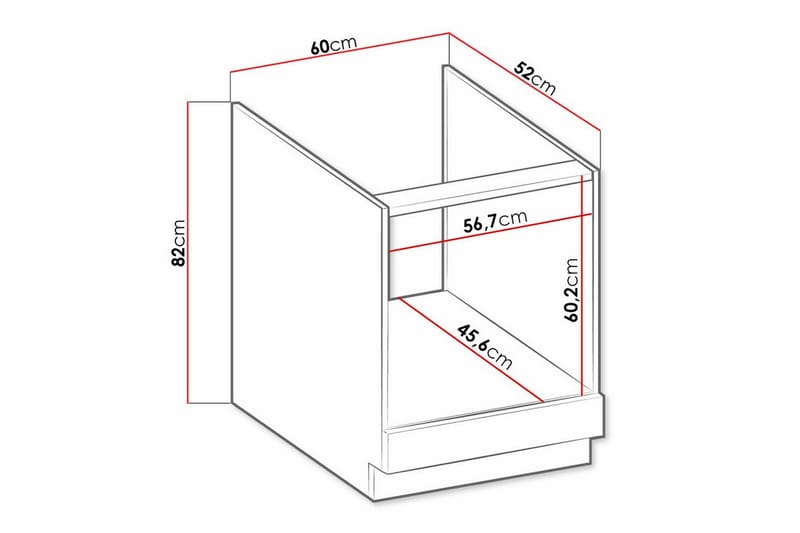 Templemore Køkkenskab 60 cm - Hvid - Hus & renovering - Køkken & bad - Køkken & bryggers - Køkkenindretning - Køkkenskab