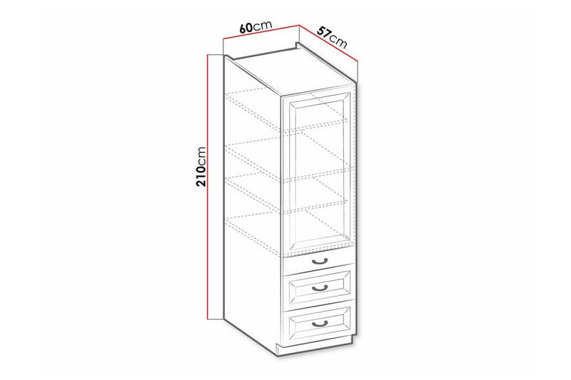 Templemore Køkkenskab 60 cm - Hvid - Hus & renovering - Køkken & bad - Køkken & bryggers - Køkkenindretning - Køkkenskab