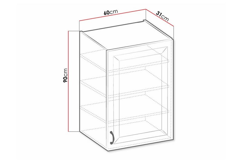 Templemore Køkkenskab 60 cm - Hvid - Hus & renovering - Køkken & bad - Køkken & bryggers - Køkkenindretning - Køkkenskab