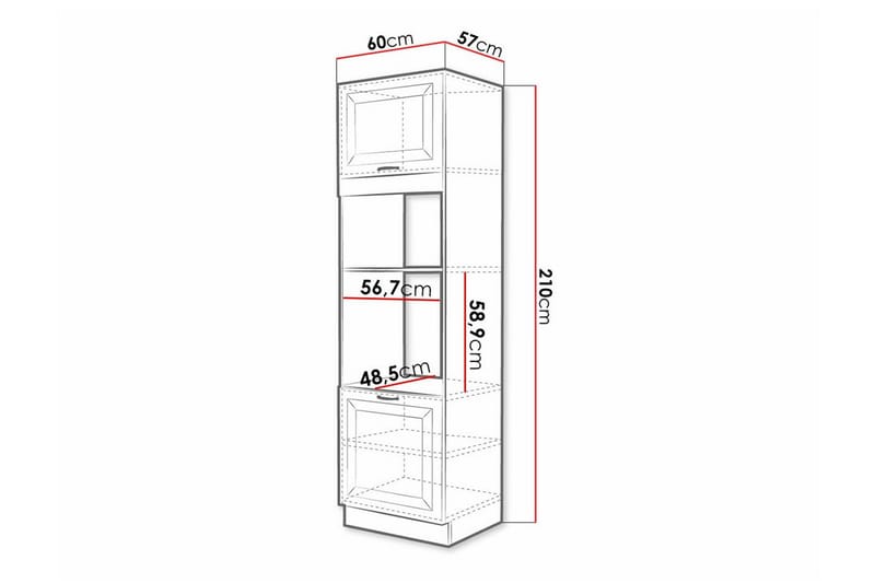 Templemore Køkkenskab 60 cm - Hvid - Hus & renovering - Køkken & bad - Køkken & bryggers - Køkkenindretning - Køkkenskab