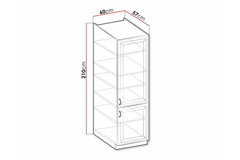 Templemore Køkkenskab 60 cm - Sort/træ - Hus & renovering - Køkken & bad - Køkken & bryggers - Køkkenindretning - Køkkenskab