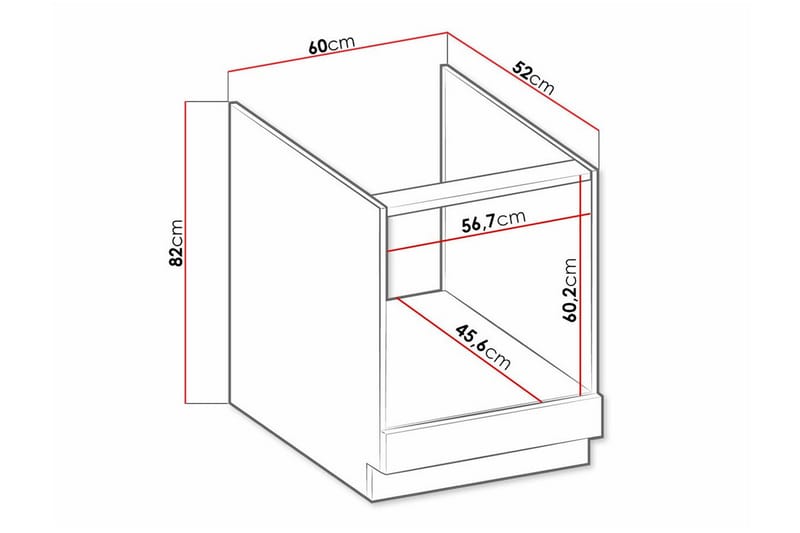 Templemore Køkkenskab 60 cm - Træ/Hvid - Hus & renovering - Køkken & bad - Køkken & bryggers - Køkkenindretning - Køkkenskab