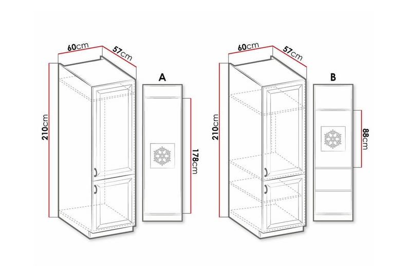 Templemore Køkkenskab 60 cm - Træ/Sort - Hus & renovering - Køkken & bad - Køkken & bryggers - Køkkenindretning - Køkkenskab