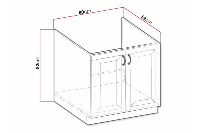 Templemore Køkkenskab 80 cm - Beige/Træ/Brun - Hus & renovering - Køkken & bad - Køkken & bryggers - Køkkenindretning - Køkkenskab