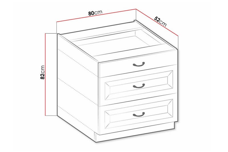 Templemore Køkkenskab 80 cm - Brun/Træ - Hus & renovering - Køkken & bad - Køkken & bryggers - Køkkenindretning - Køkkenskab