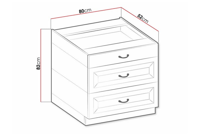 Templemore Køkkenskab 80 cm - Hvid - Hus & renovering - Køkken & bad - Køkken & bryggers - Køkkenindretning - Køkkenskab