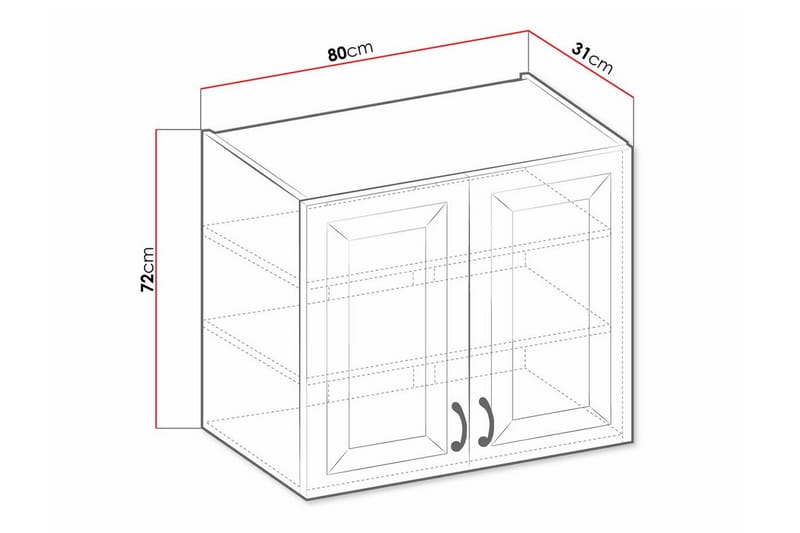 Templemore Køkkenskab 80 cm - Hvid - Hus & renovering - Køkken & bad - Køkken & bryggers - Køkkenindretning - Køkkenskab