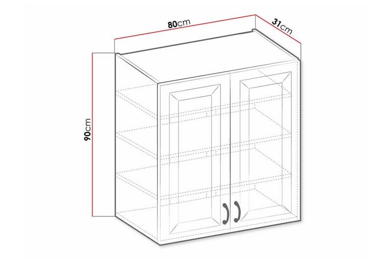 Templemore Køkkenskab 80 cm - Hvid - Hus & renovering - Køkken & bad - Køkken & bryggers - Køkkenindretning - Køkkenskab