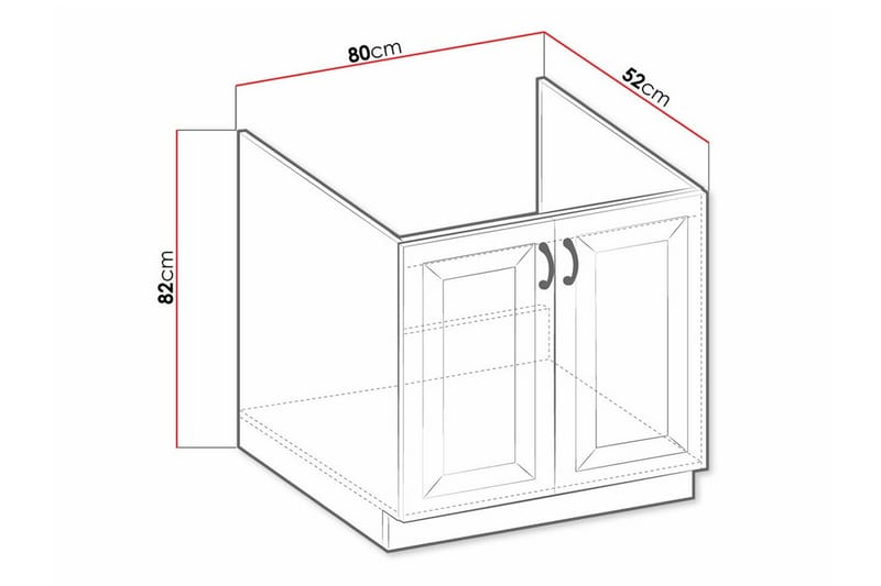 Templemore Køkkenskab 80 cm - Hvid - Hus & renovering - Køkken & bad - Køkken & bryggers - Køkkenindretning - Køkkenskab