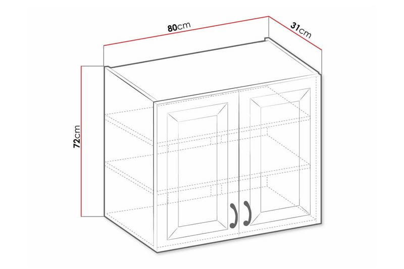 Templemore Køkkenskab 80 cm - Mørkt Træ/Brun - Hus & renovering - Køkken & bad - Køkken & bryggers - Køkkenindretning - Køkkenskab