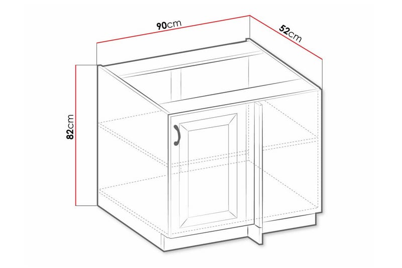 Templemore Køkkenskab 90 cm - Hvid - Hus & renovering - Køkken & bad - Køkken & bryggers - Køkkenindretning - Køkkenskab