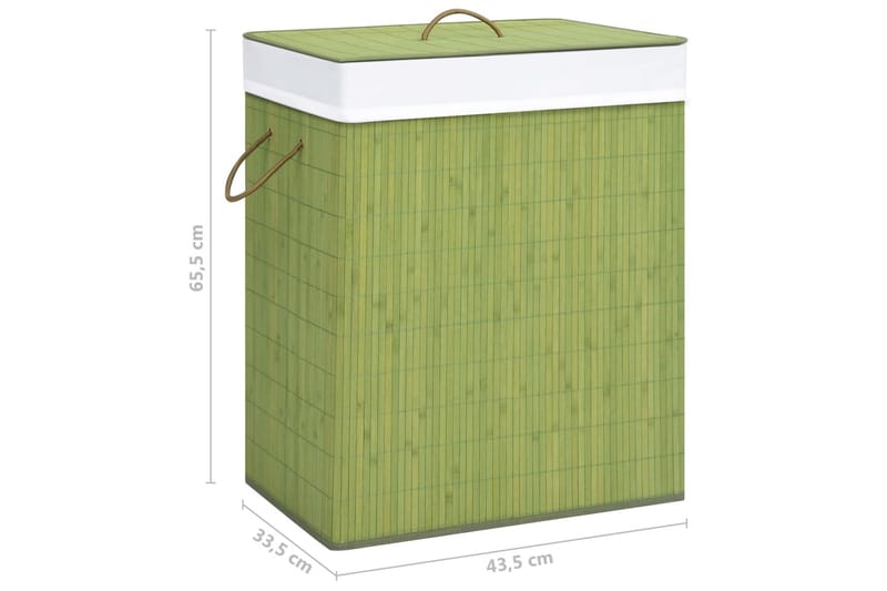 Vasketøjskurv 83 L Bambus Grøn - Hus & renovering - Køkken & bad - Køkken & bryggers - Tørre & vasketilbehør - Vasketøjskurv