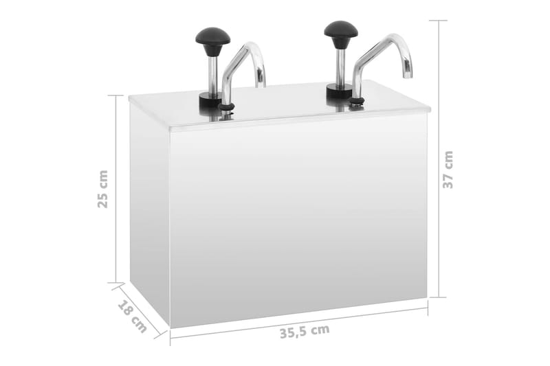 Saucedispenser 2 X 3,5 L Rustfrit Stål - Husholdning - Madlavning & Bagning - Køkkenudstyr - Sm�åt køkkenopbevaring