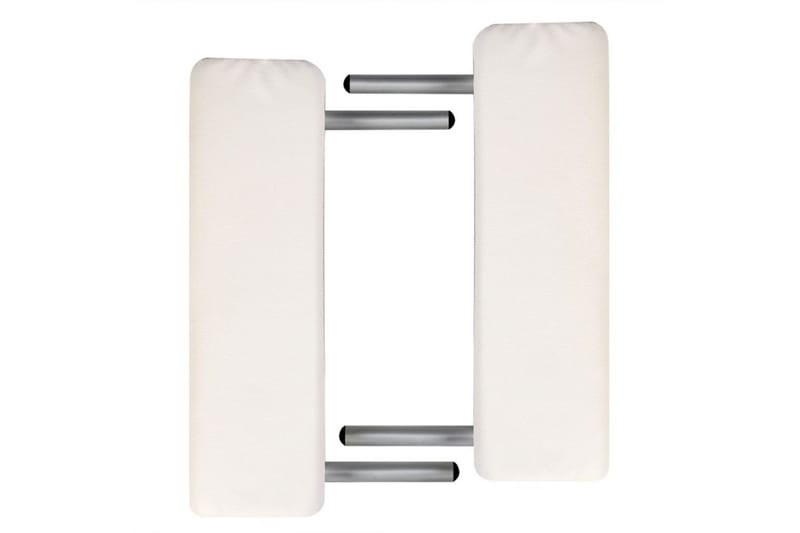 Creme sammenfoldeligt massagebord med aluminiumsstel,3 zoner - Hvid - Husholdning - Personpleje & helbred - Massage & wellness - Massagebord