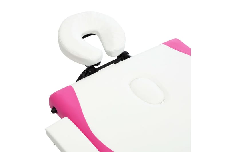 foldbart massagebord 3 zoner træ hvid og pink - Hvid - Husholdning - Personpleje & helbred - Massage & wellness - Massagebord