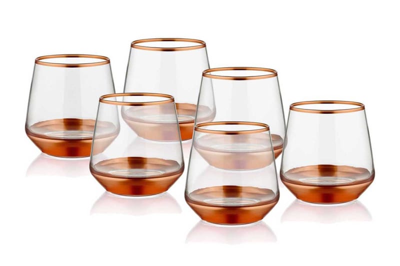 Vandglas - Roséguld - Husholdning - Servering & opdækning - Glas - Vandglas