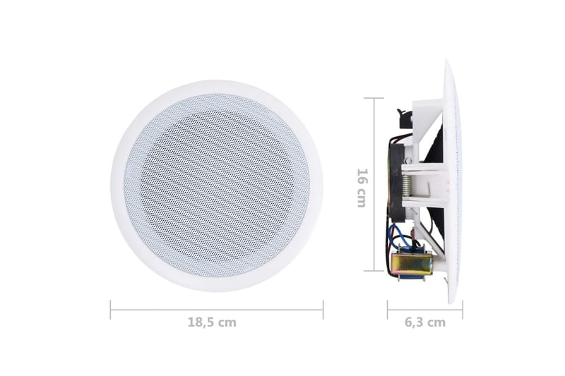 Indbygningshøjttalere Til Væg Og Loft 2 Stk. 80 W - Hvid - Husholdning - Smarte hjem - Højttaler