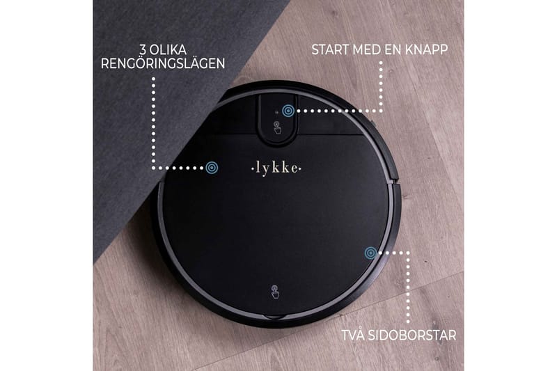 Lykke Robotstøvsuger M800 - Sort - Husholdning - Smarte hjem - Robotstøvsuger