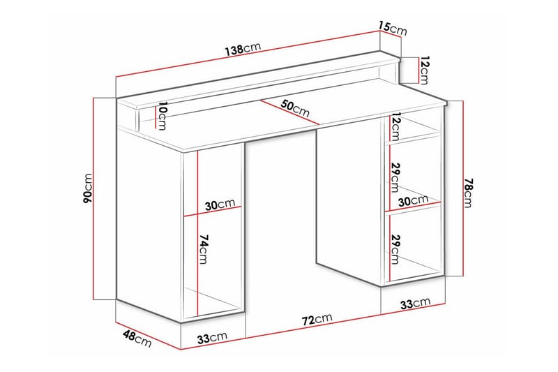 Dunvegan BørneSkrivebord 78 cm - Hvid - Møbler - Børnemøbler - Børneborde - Skrivebord børn