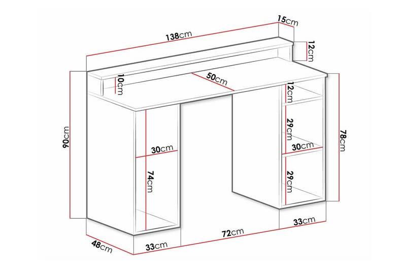 Dunvegan BørneSkrivebord 78 cm - Sort - Møbler - Børnemøbler - Børneborde - Skrivebord børn