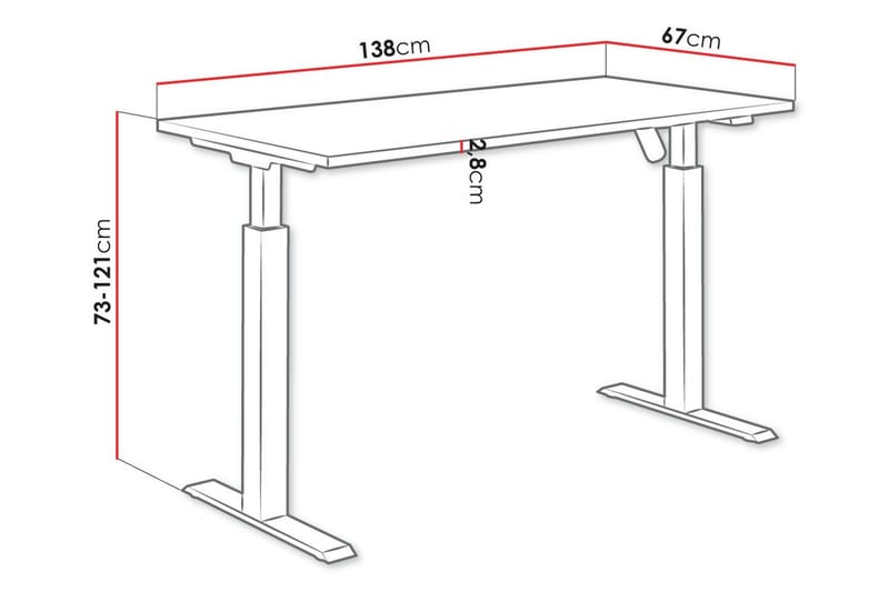 Tallow BørneSkrivebord 73 cm - Mat Sort - Møbler - Børnemøbler - Børneborde - Skrivebord børn