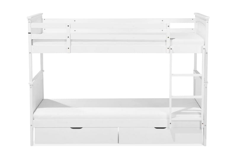 Radon Køjeseng 90x200 cm med Opbevaring - Hvid - Møbler - Børnemøbler - Børneseng & juniorseng - Køjeseng børn