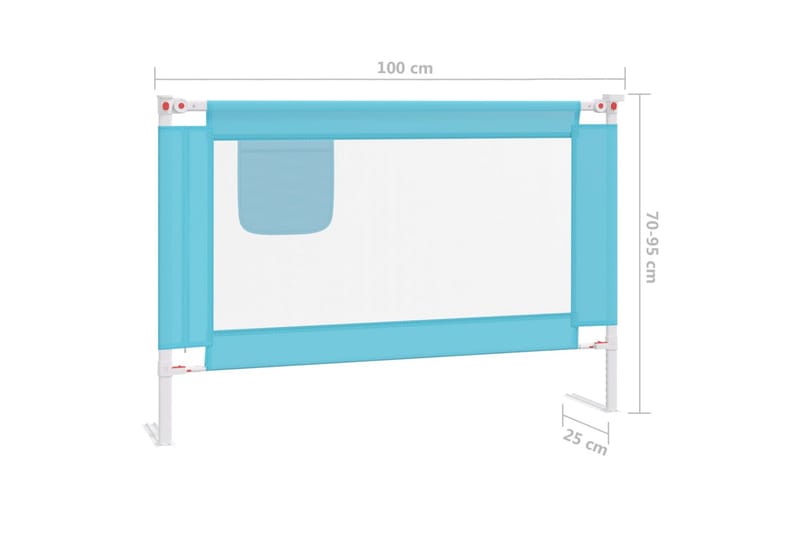 sengehest 100x25 cm stof blå - Blå - Børneseng & juniorseng - Sengehest