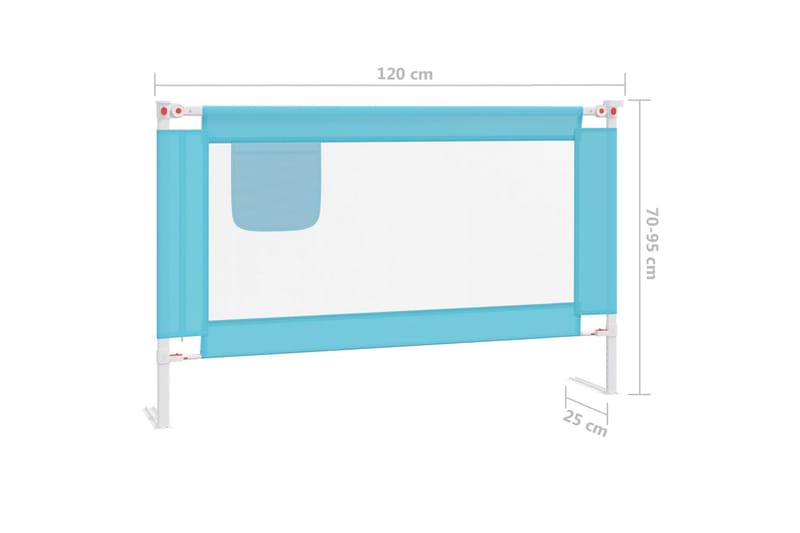 sengehest 120x25 cm stof blå - Blå - Møbler - Børnemøbler - Børneseng & juniorseng