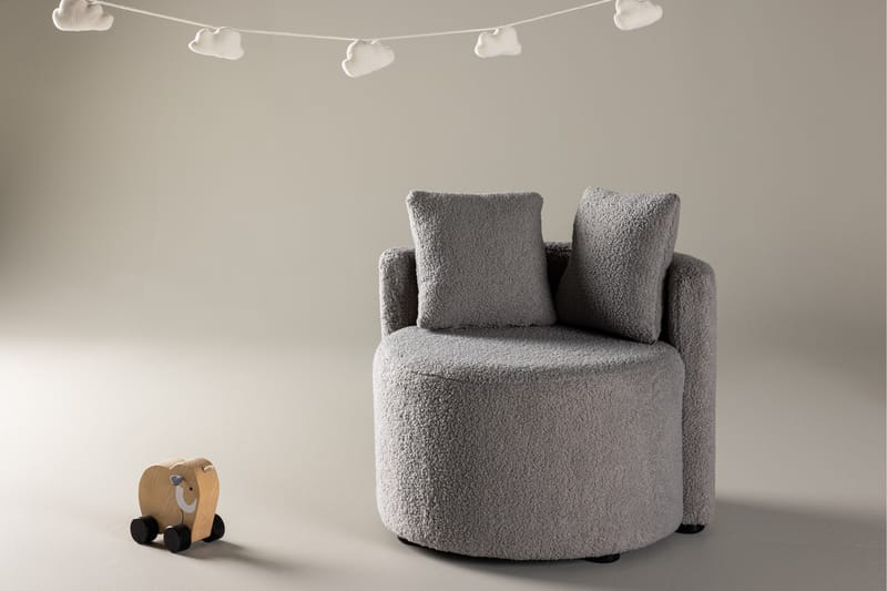 Kelso Børnesofa Teddy - Grå - Møbler - Børnemøbler - Børnesofa