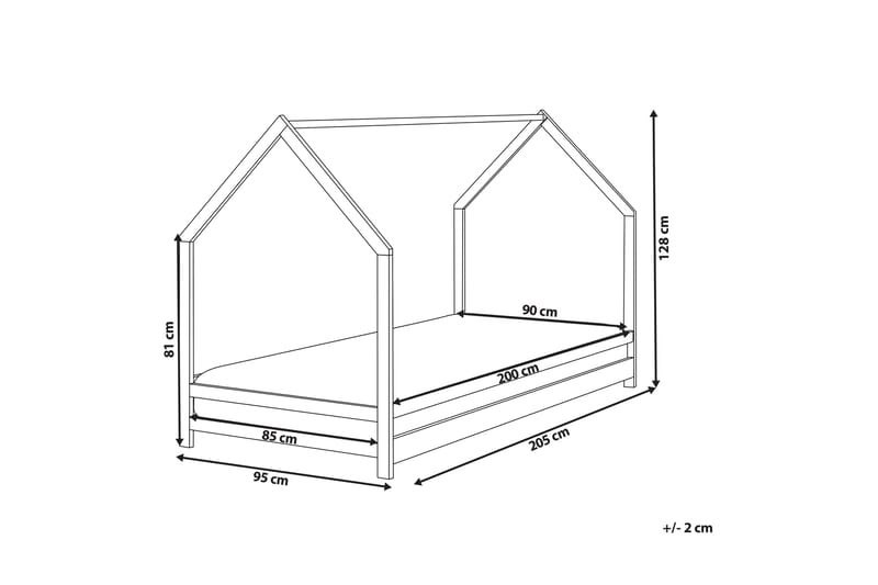 Farrah Juniorseng 90x200 cm - Rosa - Møbler - Børnemøbler - Børneseng & juniorseng