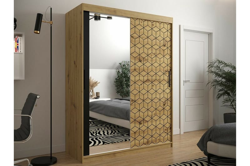 Dunvegan Garderobe 150x200 cm - Sort - Møbler - Børnemøbler - Opbevaring børneværelse - Børneskab