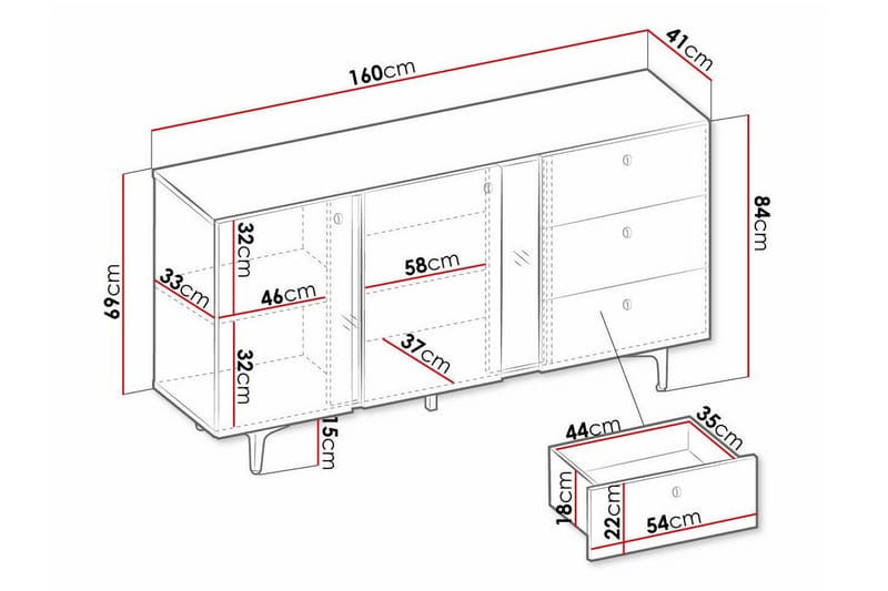 Rathmore Børneskab 160x84 cm - Grøn - Møbler - Børnemøbler - Opbevaring børneværelse - Børneskab