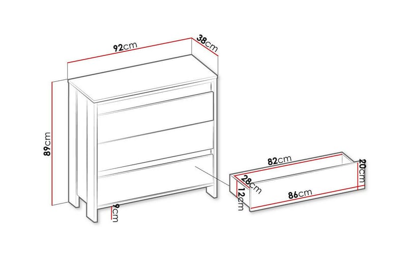 Rathmore Børneskab 92x89 cm - Sort - Møbler - Børnemøbler - Opbevaring børneværelse - Børneskab