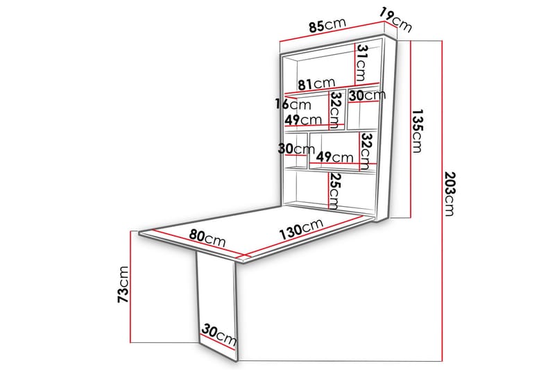 Abi Spisebord 85 cm - Hvid - Møbler - Borde - Spisebord og køkkenbord