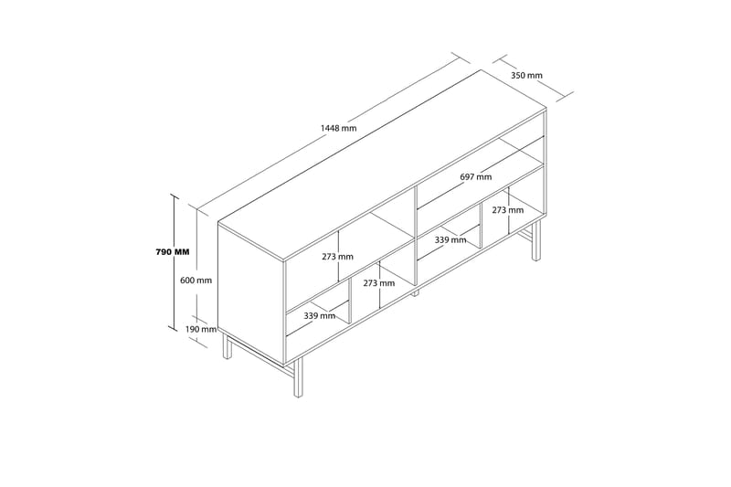 Almasi Konsolbord 144,8 cm - Eg - Møbler - Borde - Aflastningsbord - Entrébord