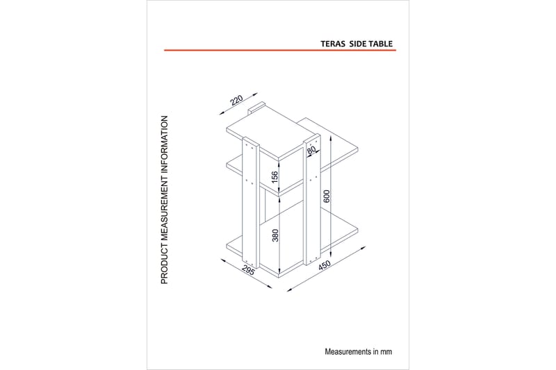 Asillane sidebord - Hvid - Møbler - Borde - Aflastningsbord - Bakkebord & små borde